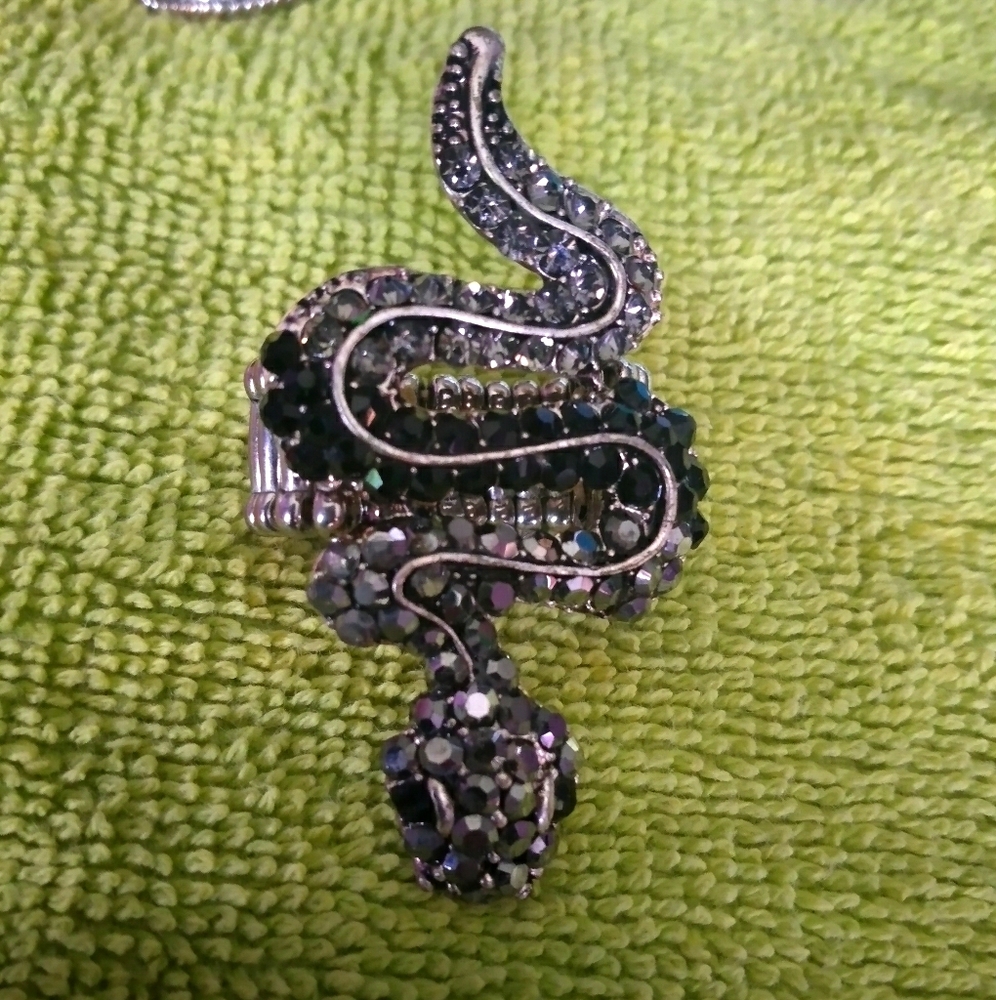Womans costume jewelry ring snake